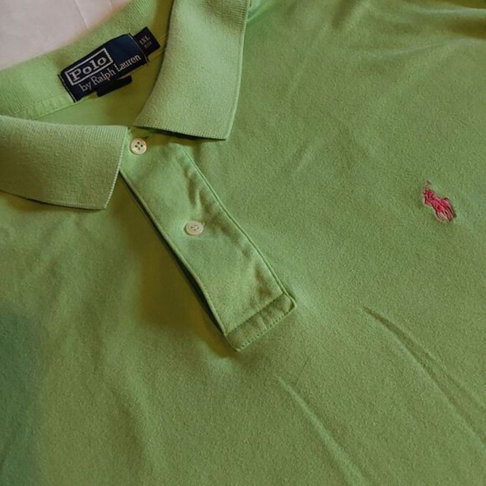 Polo by Ralph Lauren Men's Short‎ Sleeve Cotton Polo Shirt - Green Size 1X-Big
